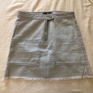 Light wash denim skirt